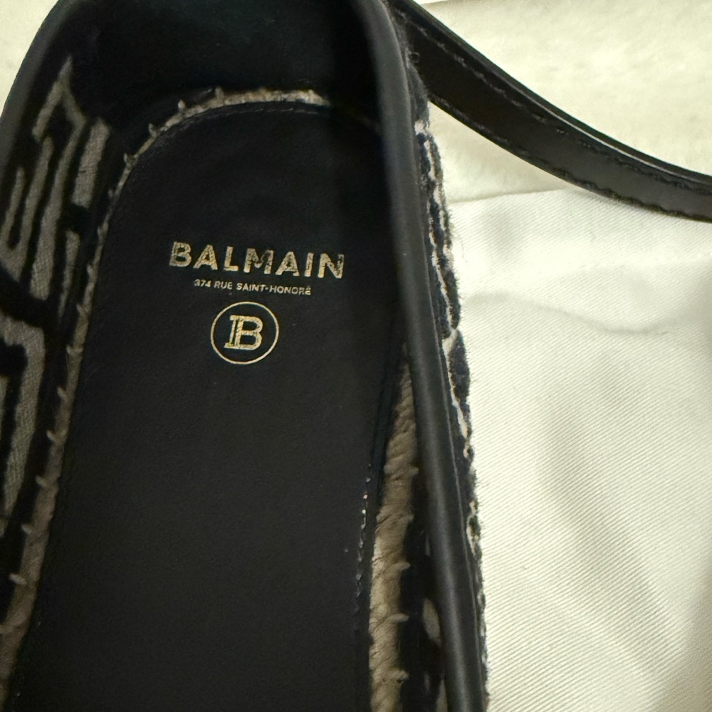 Balmain Black and Cream Espadrilles - Picture 10 of 13